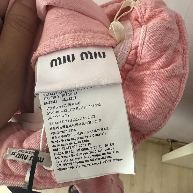 Miu Miu Miu Miu Pink Cotton Women's Shorts 0089 Size 23" - 4 Thumbnail