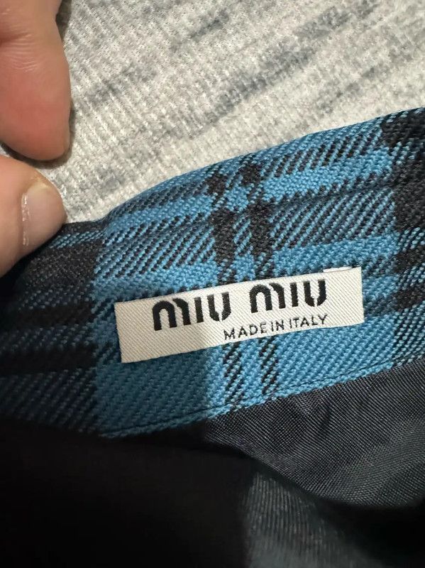 Miu Miu Miu Miu Blue Wool Embroidered T-Shirt 0089 Size M / US 6-8 / IT 42-44 - 3 Thumbnail