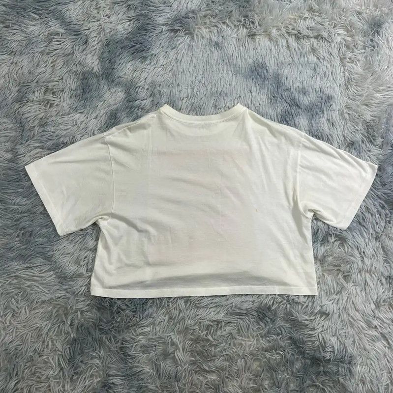 Miu Miu Miu Miu White Cotton Cropped T-Shirt 0089 Size M / US 6-8 / IT 42-44 - 2 Thumbnail
