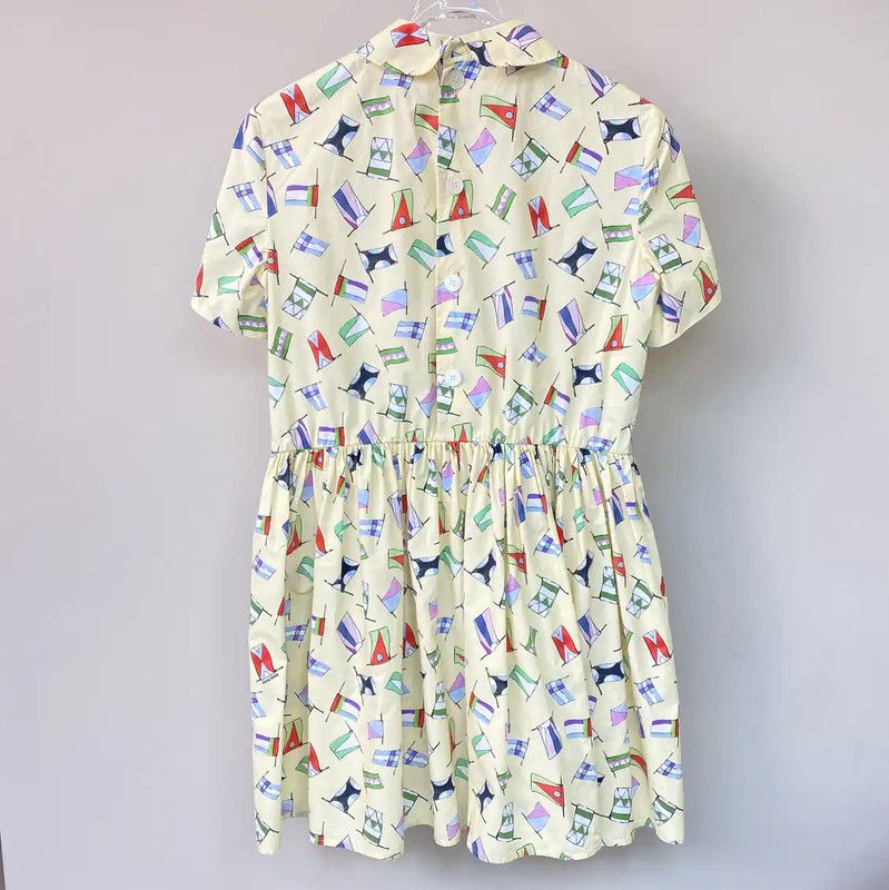 Miu Miu Miu Miu Yellow Cotton Women’s Dress 0089 Size S / US 4 / IT 40 - 2 Thumbnail