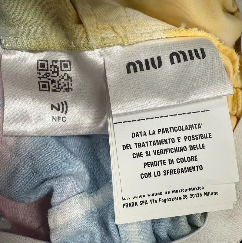 Miu Miu Miu Miu Light Blue Cotton Women's Shorts 0089 Size 23" - 5 Thumbnail