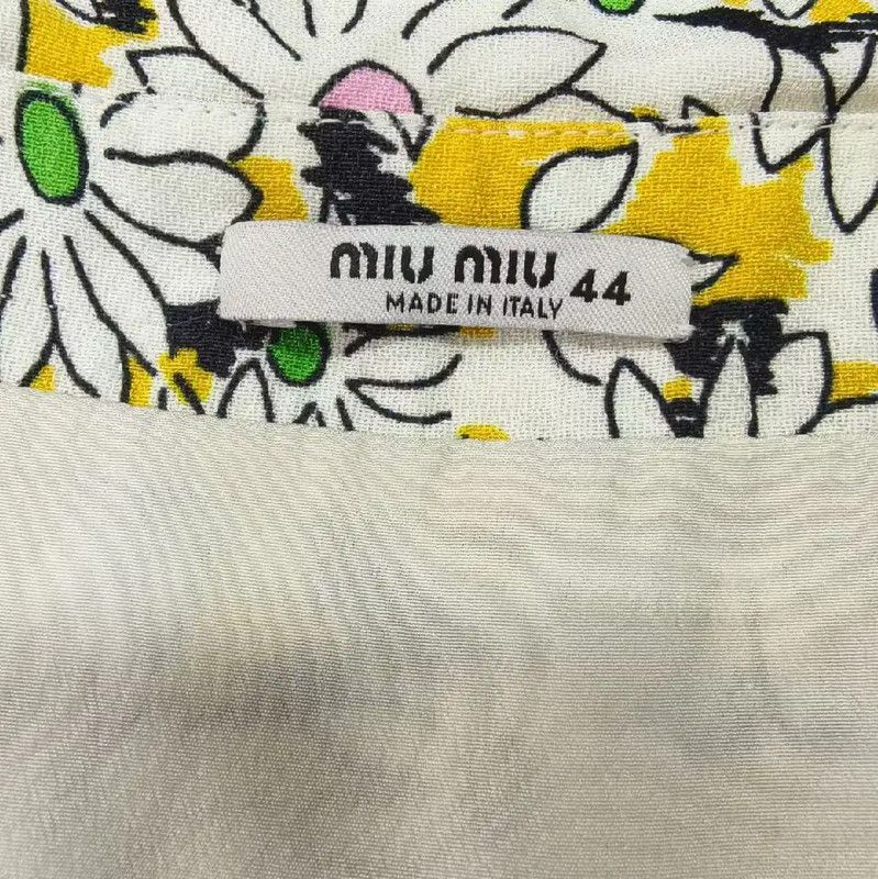 Miu Miu Miu Miu Floral Print Long Sleeve Dress 0089 Size L / US 10 / IT 46 - 3 Thumbnail