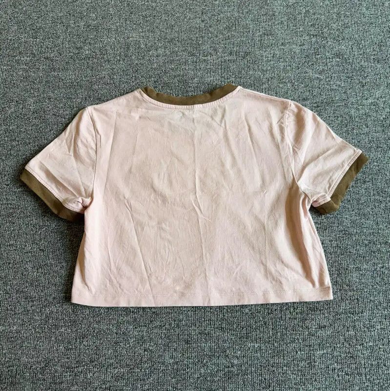 Miu Miu Miu Miu Pink Cropped Cotton T-Shirt 0089 Size S / US 4 / IT 40 - 2 Thumbnail