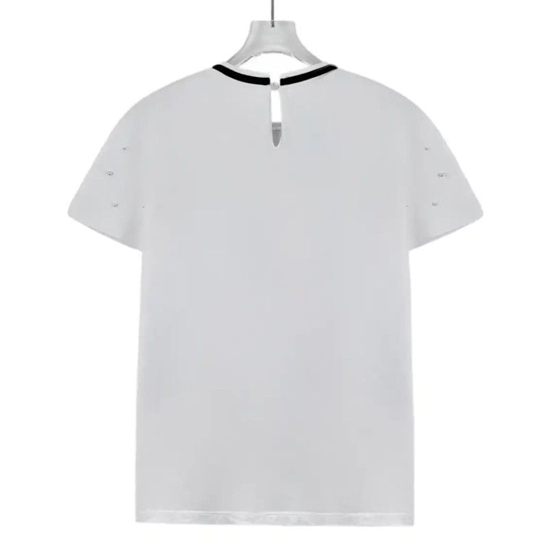 Miu Miu Miu Miu White Cotton T-shirt for Women 0089 Size M / US 6-8 / IT 42-44 - 2 Thumbnail