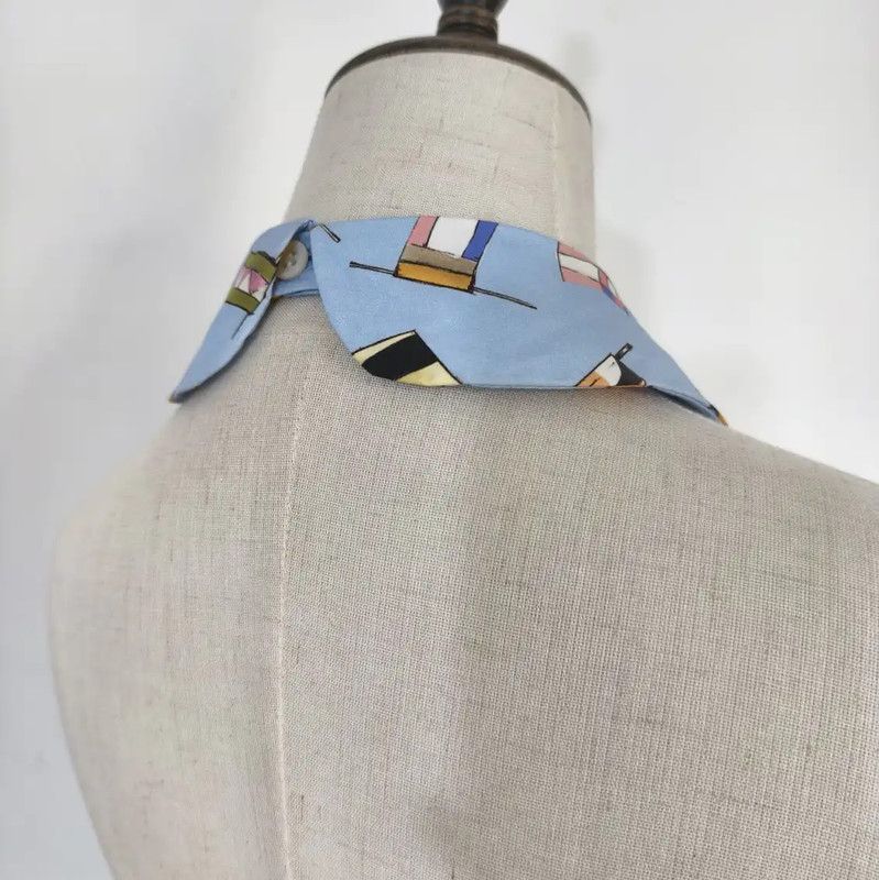 Miu Miu Miu Miu Light Blue Cotton Summer Dress 0089 Size L / US 10 / IT 46 - 6 Thumbnail