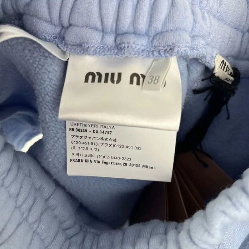 Miu Miu Miu Miu Blue Cotton Ladies Shorts 0089 Size 23" - 3 Thumbnail
