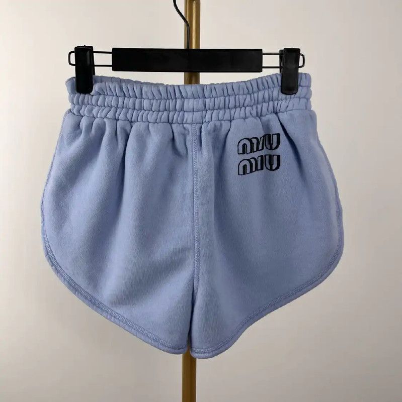 Miu Miu Miu Miu Blue Cotton Ladies Shorts 0089 Size 23" - 2 Thumbnail