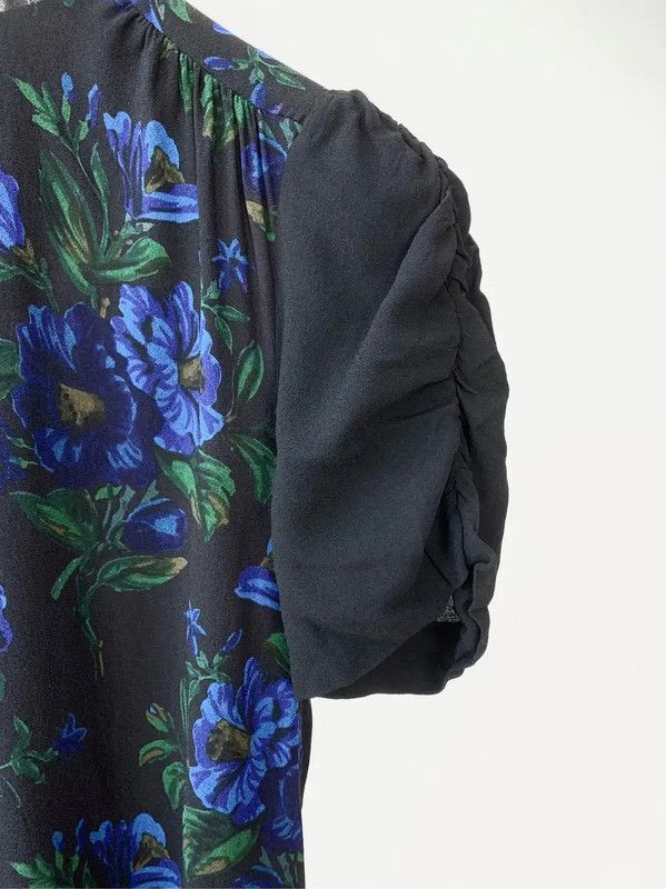 Miu Miu Miu Miu Black Floral Chiffon T-shirt 0089 Size S / US 4 / IT 40 - 3 Thumbnail