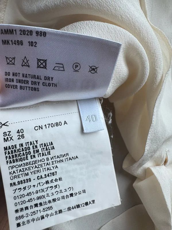 Miu Miu Miu Miu Cream Silk Embroidered Long Sleeve Cardigan 0089 Size L / US 10 / IT 46 - 5 Thumbnail