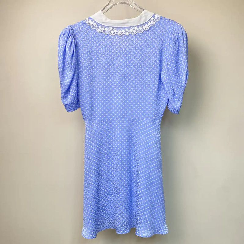 Miu Miu Miu Miu Blue Cotton Dress for Women 0089 Size S / US 4 / IT 40 - 2 Thumbnail