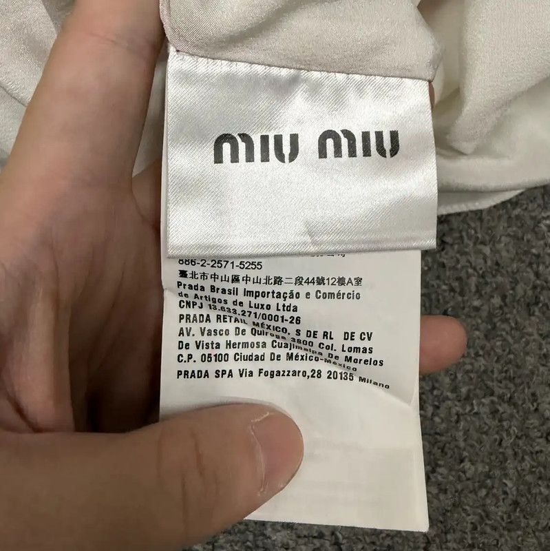 Miu Miu Miu Miu Red Cotton Floral Mini Dress 0089 Size XS / US 0-2 / IT 36-38 - 4 Thumbnail