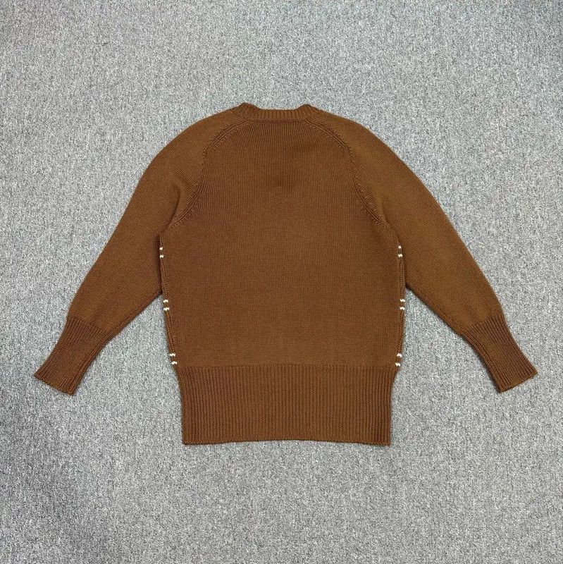 Miu Miu Miu Miu Brown Knit Sweater with Embellishments 0089 Size M / US 6-8 / IT 42-44 - 2 Thumbnail