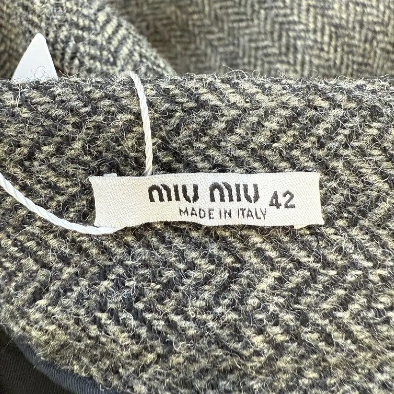Miu Miu Miu Miu Gray Wool Midi Skirt 0089 Size 42" / US 20 - 3 Thumbnail