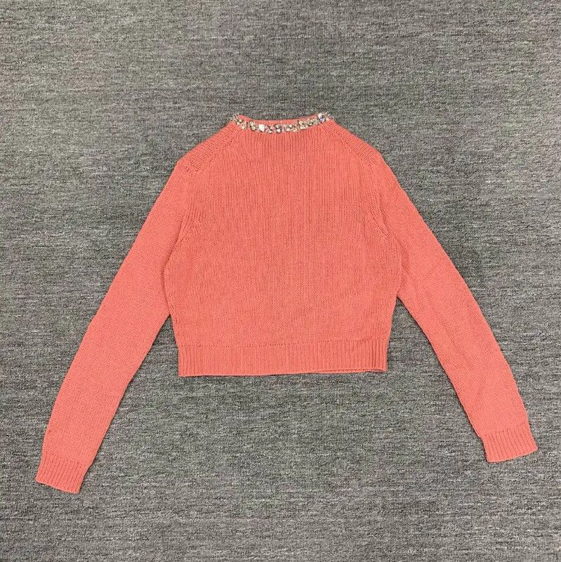Miu Miu Miu Miu Women's Pink Knit Sweater 0089 Size S / US 4 / IT 40 - 2 Thumbnail