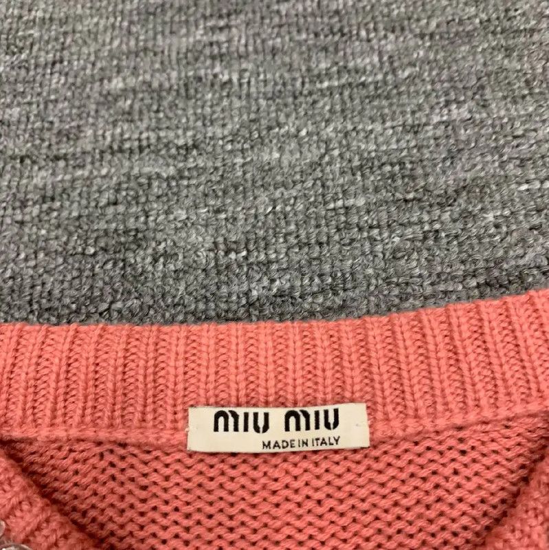 Miu Miu Miu Miu Women's Pink Knit Sweater 0089 Size S / US 4 / IT 40 - 8 Thumbnail
