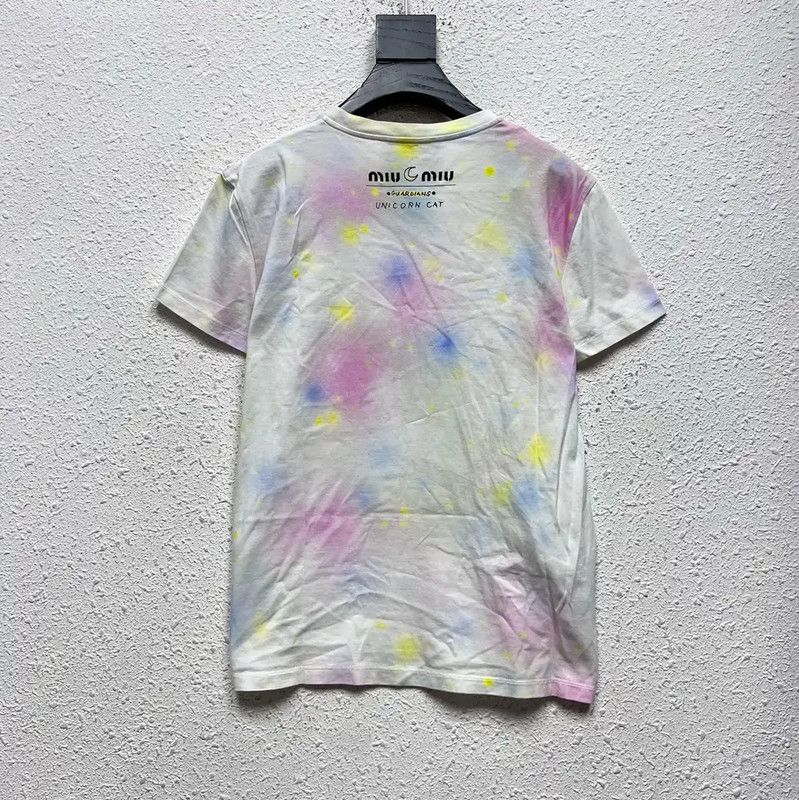 Miu Miu Miu Miu Unicorn Cat Print T-Shirt 0089 Size M / US 6-8 / IT 42-44 - 2 Thumbnail
