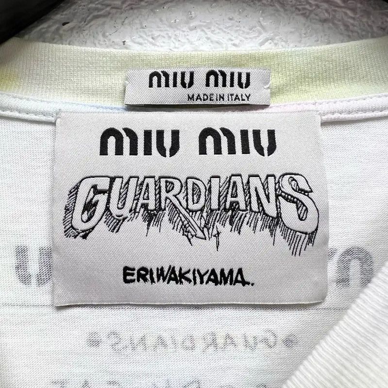 Miu Miu Miu Miu Unicorn Cat Print T-Shirt 0089 Size M / US 6-8 / IT 42-44 - 3 Thumbnail