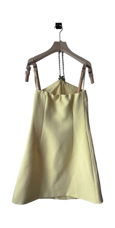 Miu Miu Miu Miu Sleeveless Lemon Yellow Midi Dress 0089 Size S / US 4 / IT 40 - 2 Thumbnail