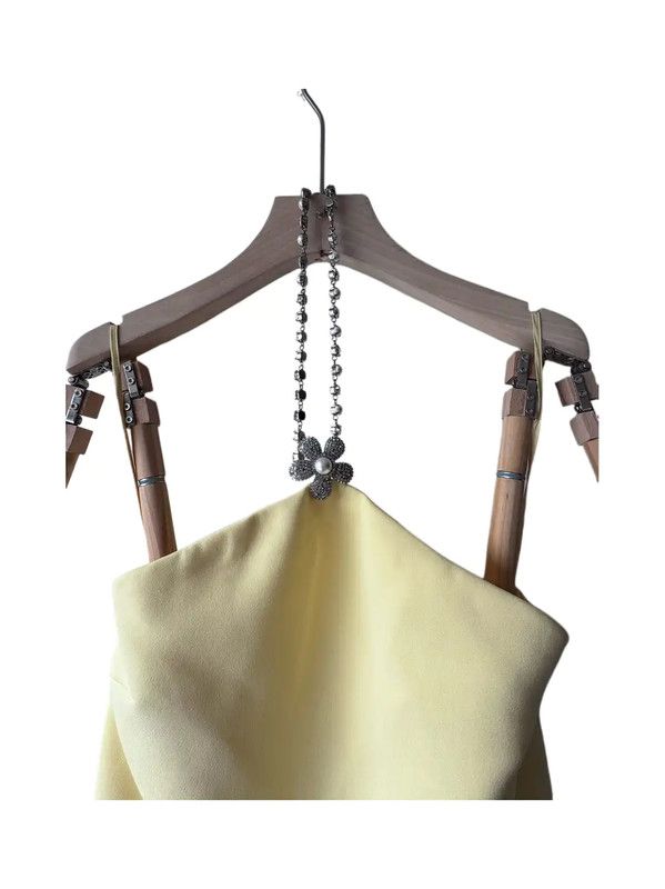 Miu Miu Miu Miu Sleeveless Lemon Yellow Midi Dress 0089 Size S / US 4 / IT 40 - 6 Thumbnail