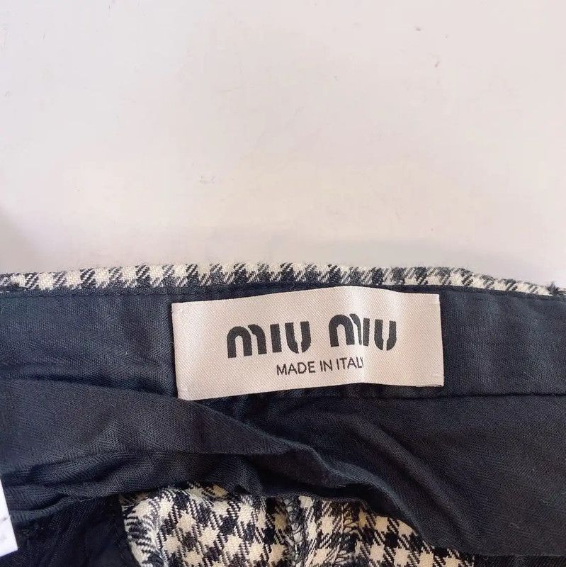 Miu Miu Miu Miu Black Cotton Casual Pants for Women 0089 Size 31" - 4 Thumbnail