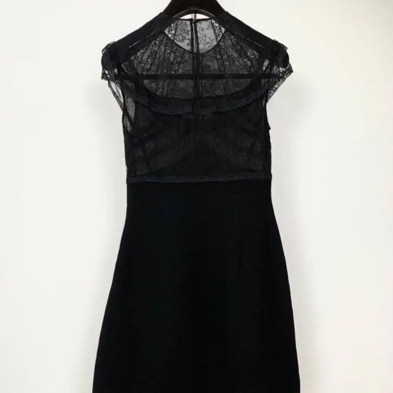 Miu Miu Miu Miu Black Summer Lace Short Dress 0089 Size M / US 6-8 / IT 42-44 - 2 Thumbnail