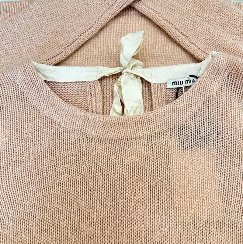 Miu Miu Miu Miu Pink Long Sleeve Sweater for Women 0089 Size S / US 4 / IT 40 - 5 Thumbnail
