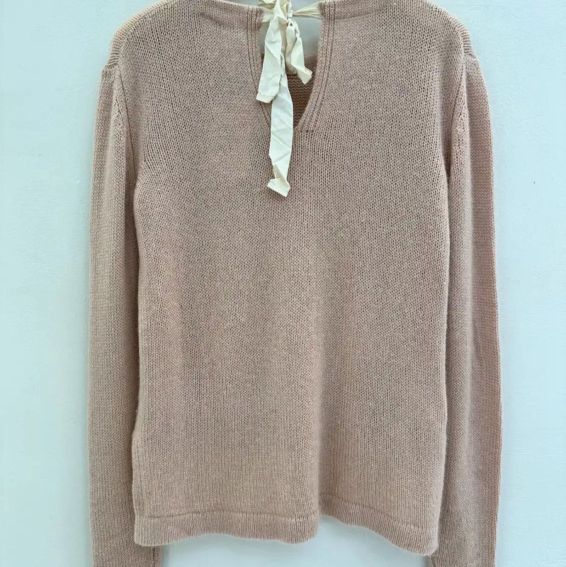 Miu Miu Miu Miu Pink Long Sleeve Sweater for Women 0089 Size S / US 4 / IT 40 - 2 Thumbnail