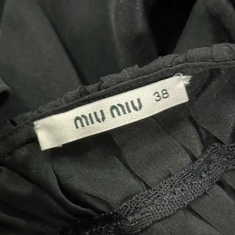 Miu Miu Miu Miu Summer Black Short Sleeve Dress 0089 Size ONE SIZE - 6 Thumbnail