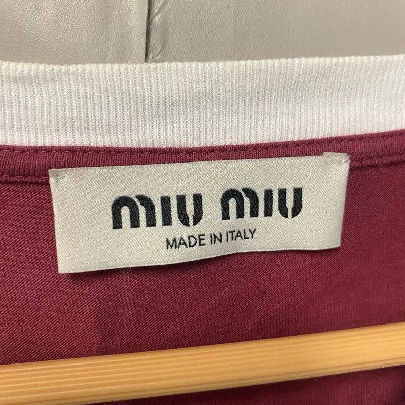 Miu Miu Miu Miu Color Block Women's T-Shirt 0089 Size M / US 6-8 / IT 42-44 - 3 Thumbnail