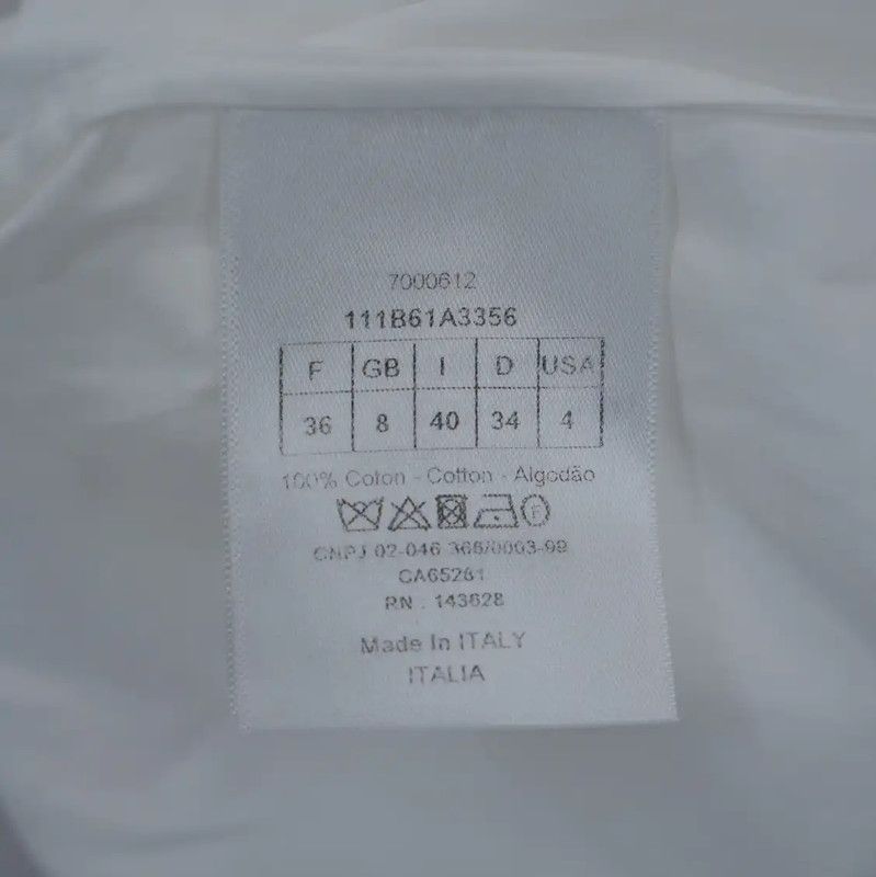 Miu Miu Miu Miu White Embroidered Logo Crop T-Shirt 0089 Size M / US 6-8 / IT 42-44 - 5 Thumbnail
