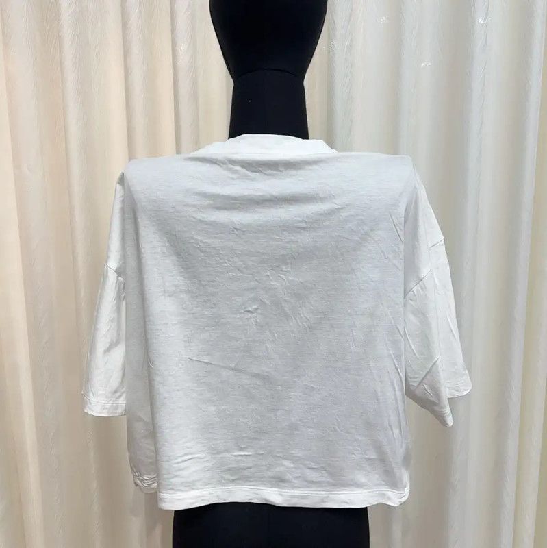 Miu Miu Miu Miu Women's White Cotton T-Shirt 0089 Size M / US 6-8 / IT 42-44 - 5 Thumbnail