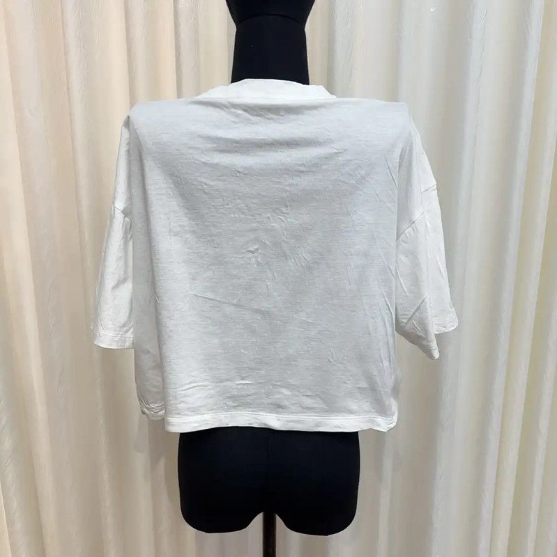 Miu Miu Miu Miu Women's White Cotton T-Shirt 0089 Size M / US 6-8 / IT 42-44 - 4 Thumbnail