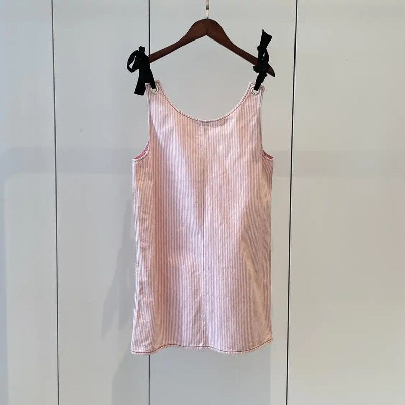 Miu Miu Miu Miu Pink Striped Sleeveless Dress Size S 0089 Size S / US 4 / IT 40 - 2 Thumbnail