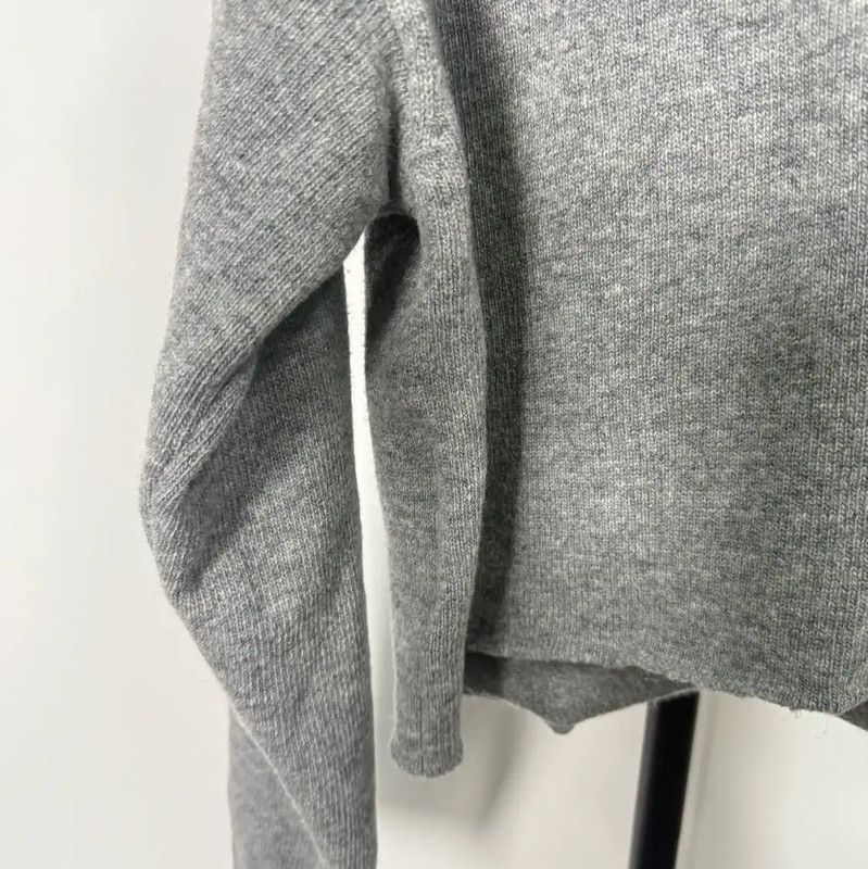 Miu Miu Miu Miu Gray Wool Cropped Sweater 0089 Size L / US 10 / IT 46 - 5 Thumbnail