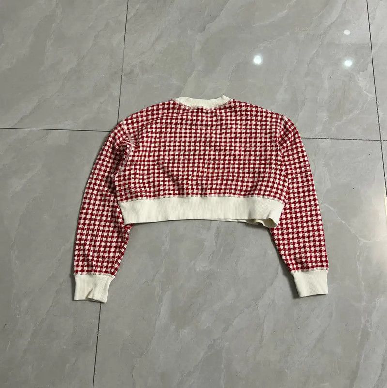 Miu Miu Miu Miu Red Checkered Cotton Sweatshirt 0089 Size S / US 4 / IT 40 - 2 Thumbnail