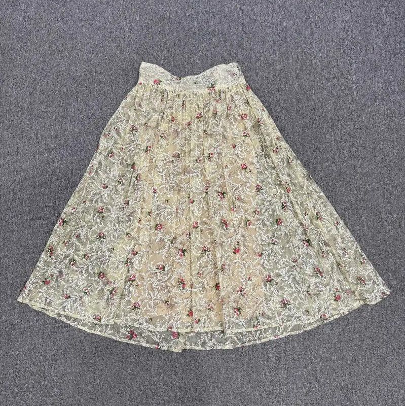 Miu Miu Miu Miu Yellow Silk Women’s Skirt 0089 Size 22" - 2 Thumbnail