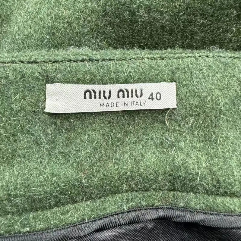 Miu Miu Miu Miu Green Cotton Ladies Skirt 0089 Size 27" / US 4 / IT 40 - 4 Thumbnail