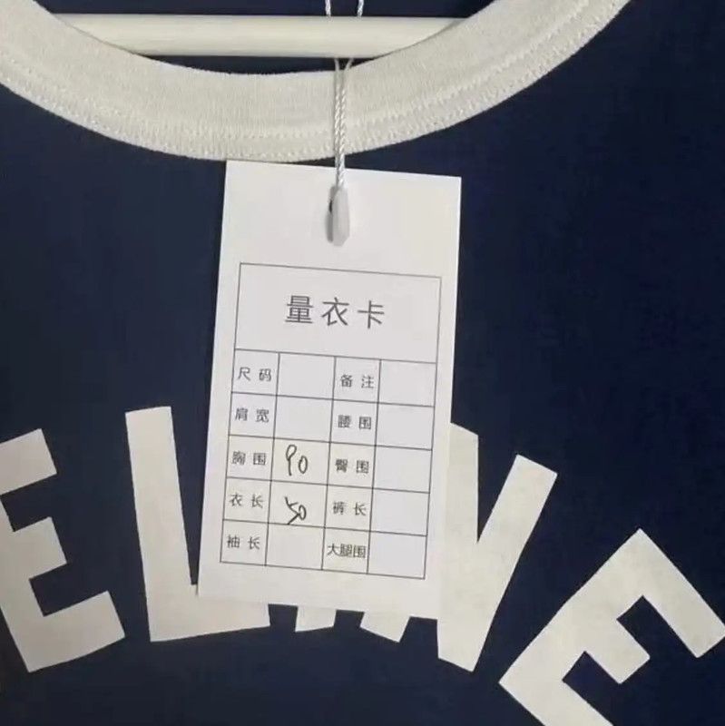 Celine Celine 16 Short Sleeve Blue Cotton T-Shirt 0089 Size S / US 4 / IT 40 - 5 Thumbnail
