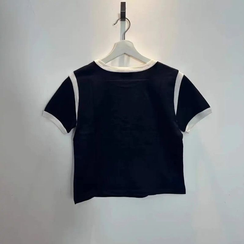 Celine Celine 16 Short Sleeve Blue Cotton T-Shirt 0089 Size S / US 4 / IT 40 - 4 Thumbnail