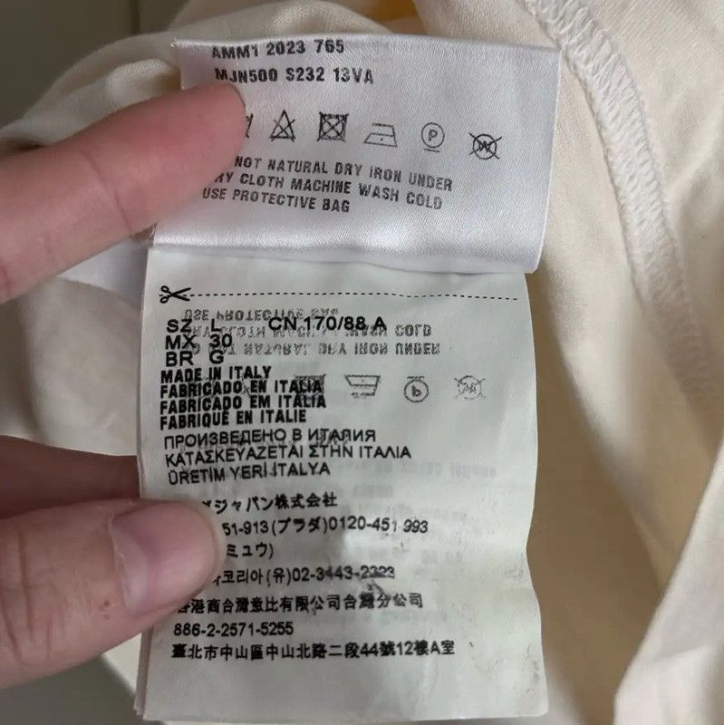 Miu Miu Miu Miu White Women's T-Shirt Size L 0089 Size L / US 10 / IT 46 - 6 Thumbnail