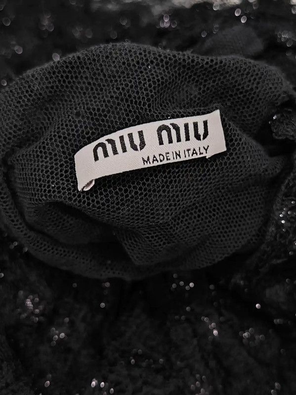 Miu Miu Miu Miu Black Dotted Long Sleeve Shirt 0089 Size M / US 6-8 / IT 42-44 - 9 Thumbnail