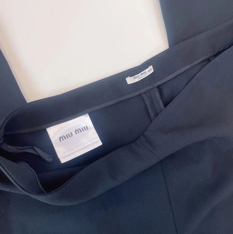 Miu Miu Miu Miu Black Casual Cotton Pants 0089 Size 23" - 5 Thumbnail