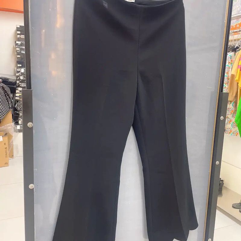 Miu Miu Miu Miu Black Casual Cotton Pants 0089 Size 23" - 2 Thumbnail
