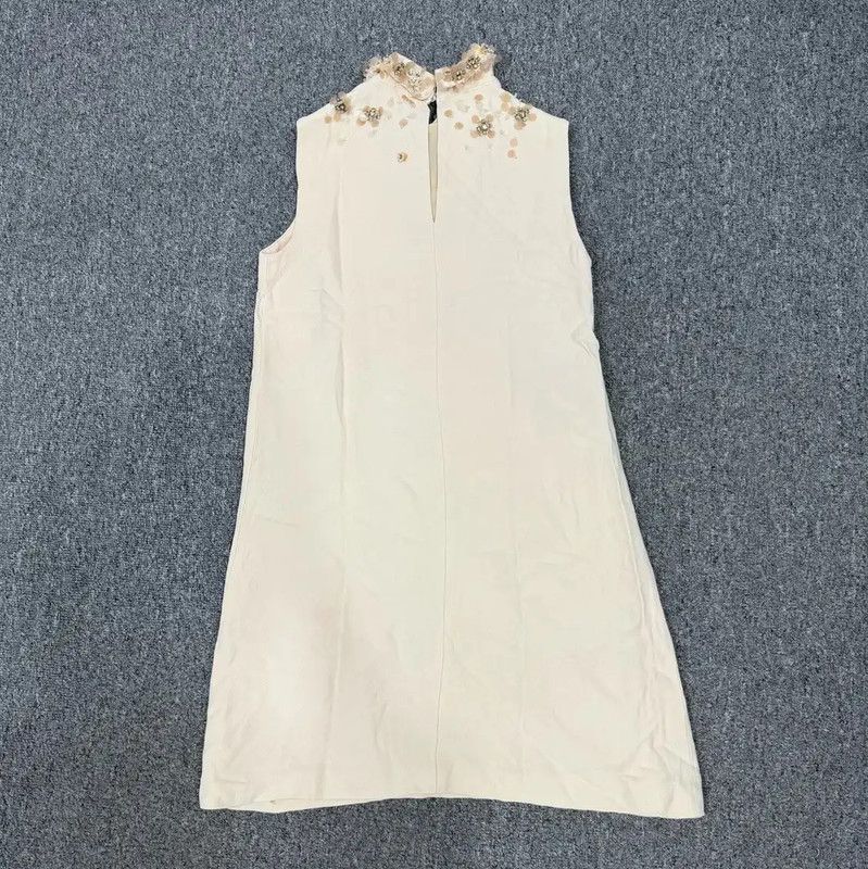 Miu Miu Miu Miu Sleeveless Dress with Embellished Collar 0089 Size M / US 6-8 / IT 42-44 - 2 Thumbnail