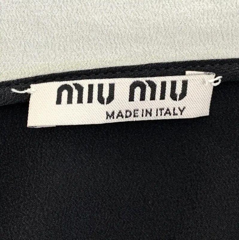 Miu Miu Miu Miu Black Women's Shirt with Embroidered Collar 0089 Size ONE SIZE - 5 Thumbnail