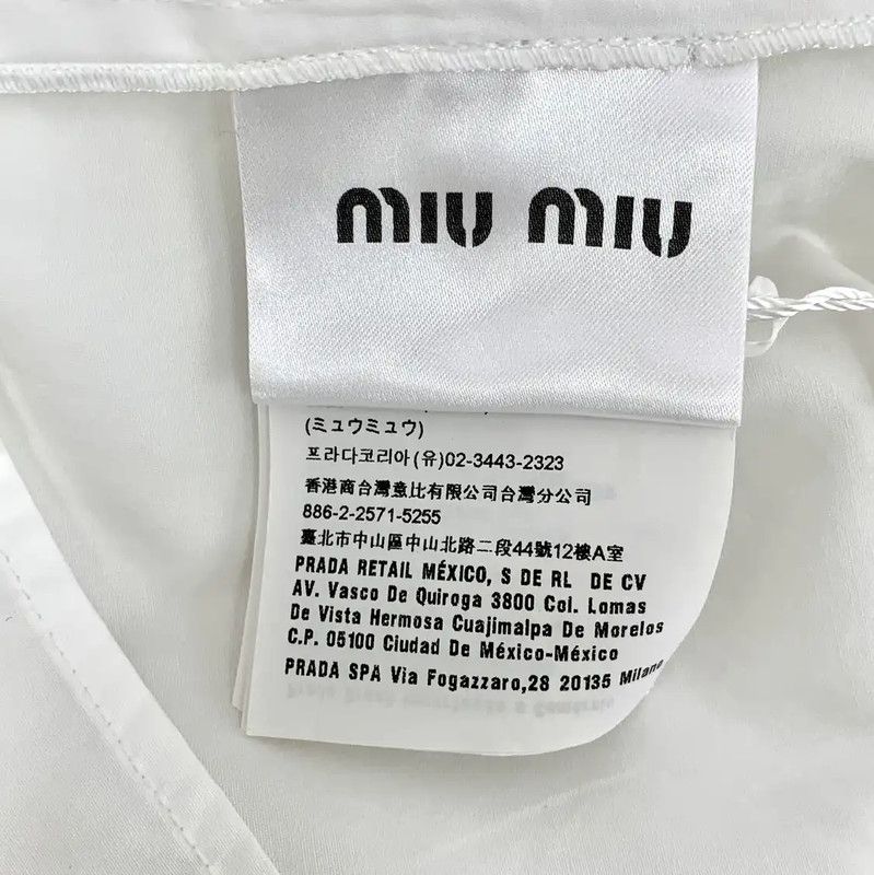 Miu Miu Miu Miu White Puff-Sleeve Shirt with Floral Collar 0089 Size M / US 6-8 / IT 42-44 - 6 Thumbnail