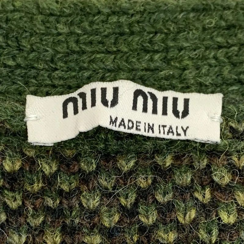 Miu Miu Miu Miu Military Green Cotton Cardigan 0089 Size M / US 6-8 / IT 42-44 - 5 Thumbnail