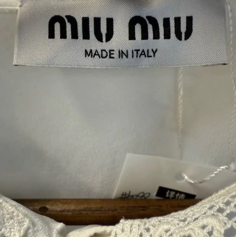Miu Miu Miu Miu White Silk Women's Shirt 0089 Size S / US 4 / IT 40 - 4 Thumbnail