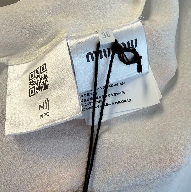Miu Miu Miu Miu White Silk Women's Shirt 0089 Size S / US 4 / IT 40 - 5 Thumbnail