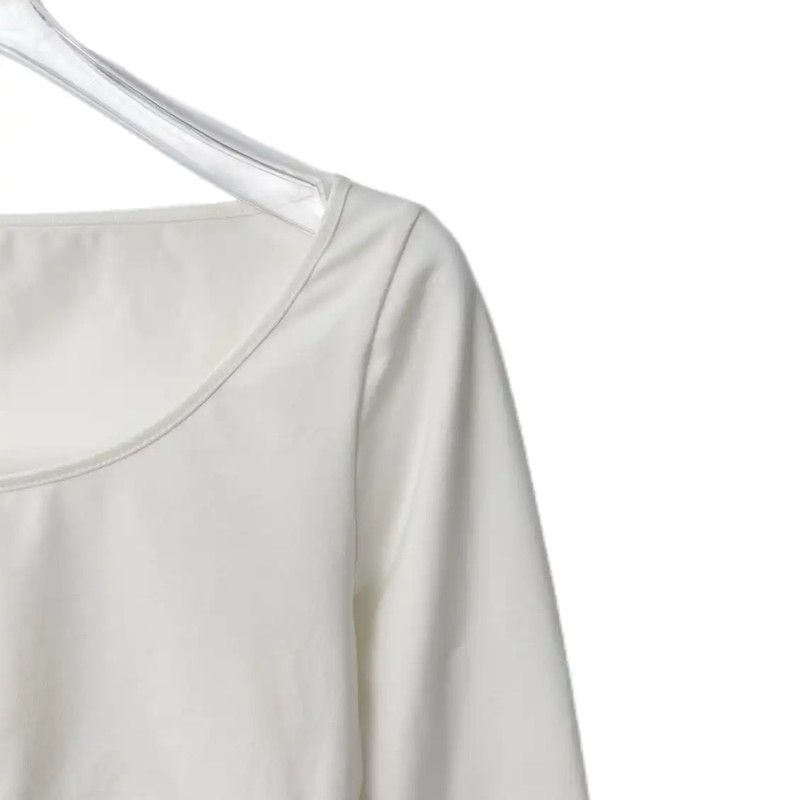 Miu Miu Miu Miu White Cotton Blend Cropped Sweatshirt 0089 Size S / US 4 / IT 40 - 3 Thumbnail